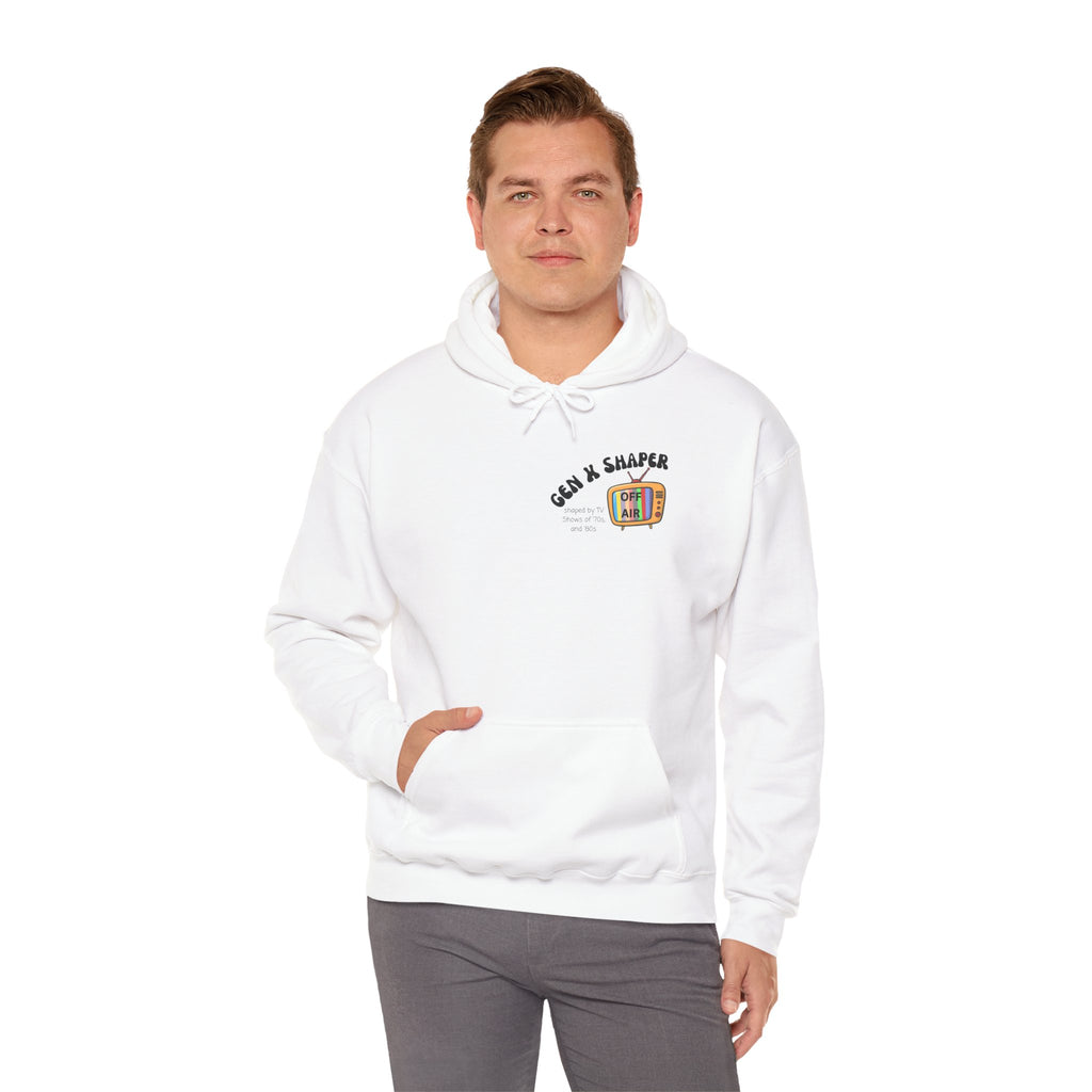 Gen X 70s & 80s TV Shows Bingo Hoodie | Retro Nostalgia Sweatshirt