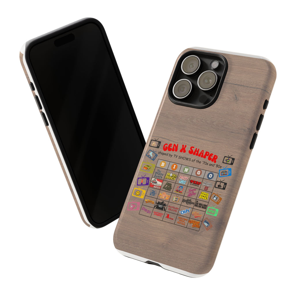 Gen X 70s & 80s TV Shows Bingo iPhone Case | Retro Tough Cover