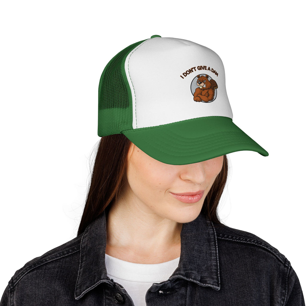 I Don’t Give a Dam Beaver Trucker Cap | Funny Animal Hat