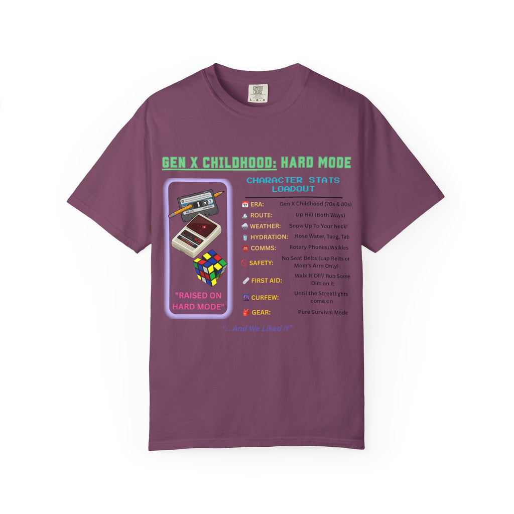 Gen X Childhood Hard Mode T-Shirt | Comfort Colors