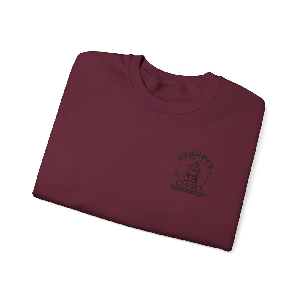 Grumpy’s Closet Crewneck Sweatshirt | Cozy Logo Pullover