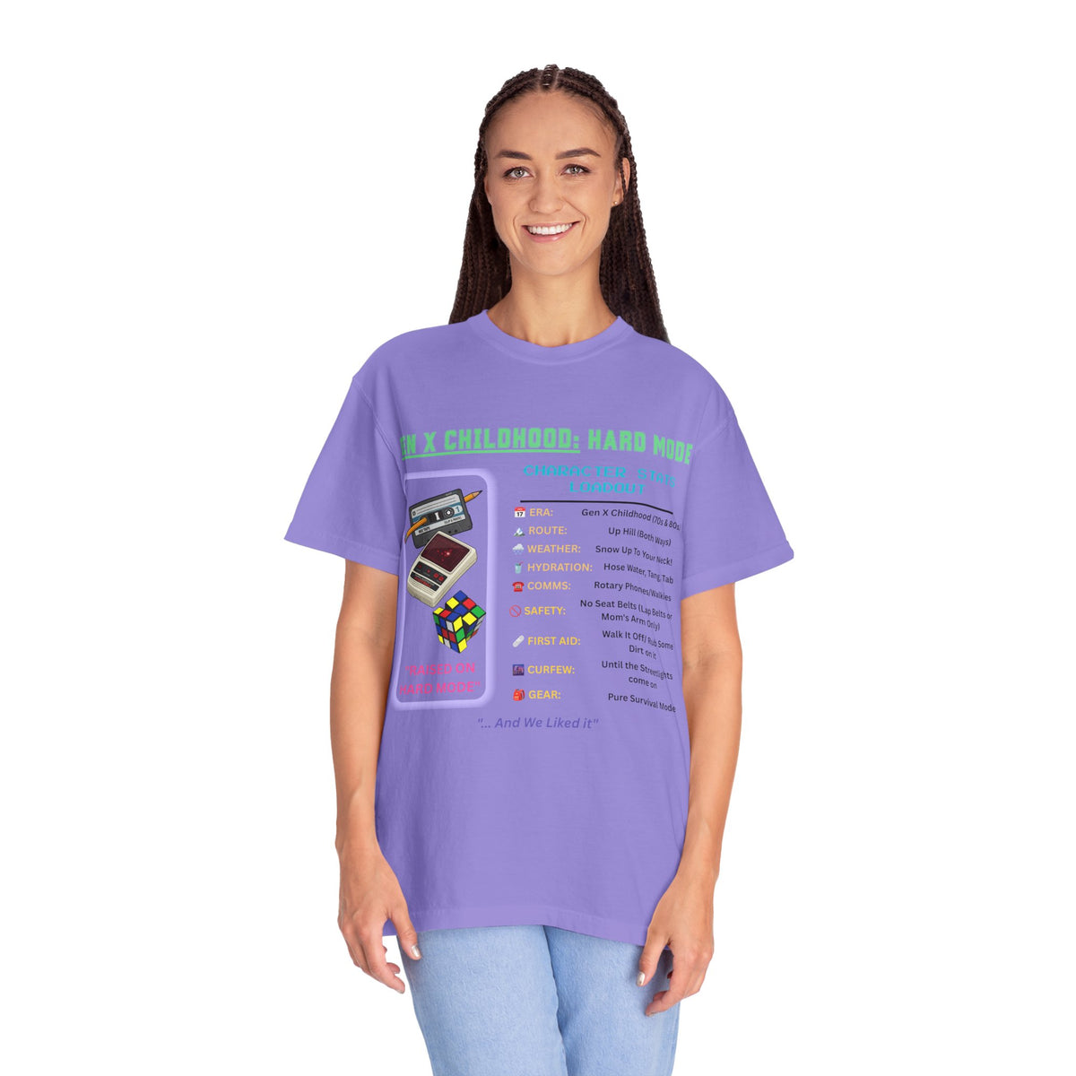 Gen X Childhood Hard Mode T-Shirt | Comfort Colors