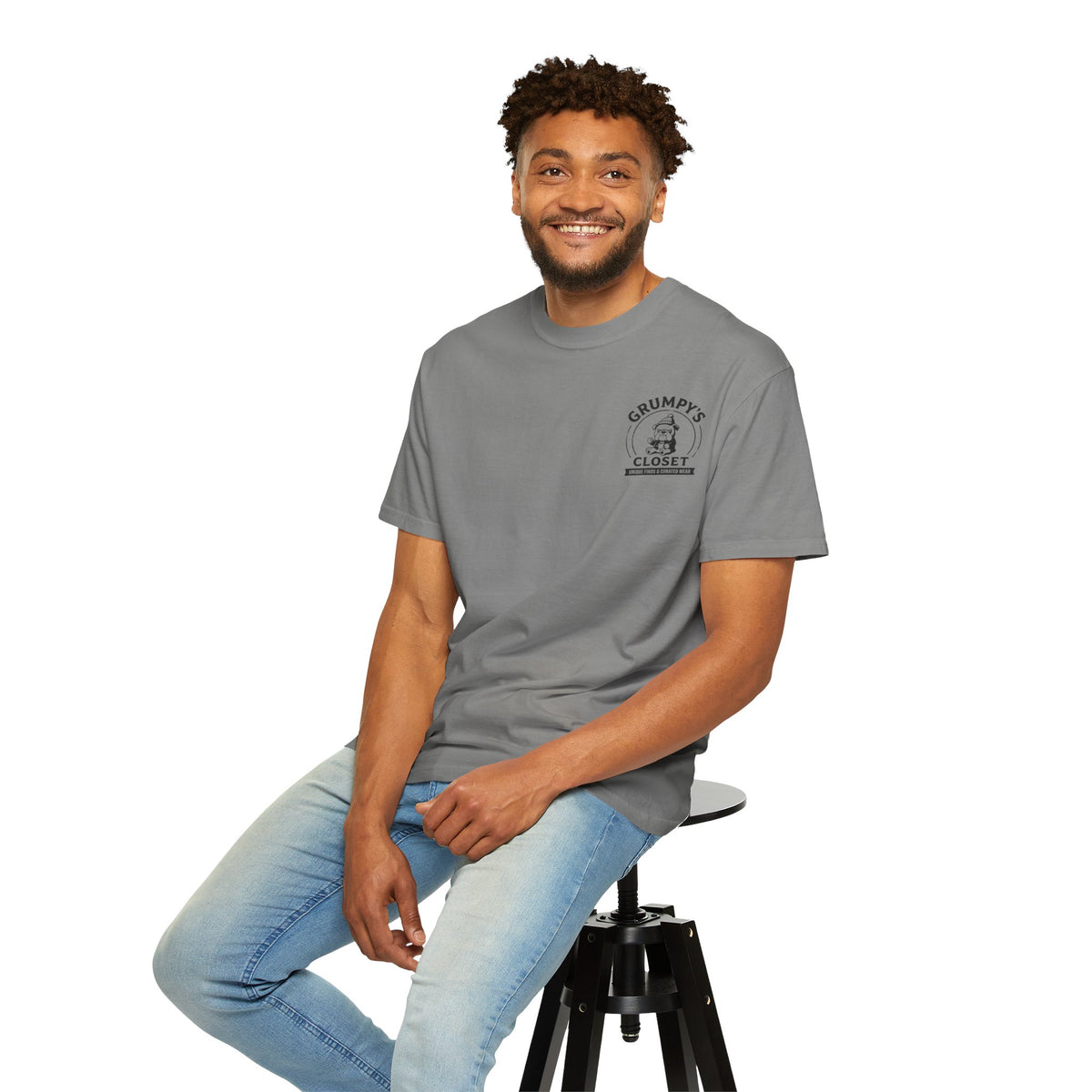 Grumpy’s Closet Bulldog Logo T-Shirt | Garment-Dyed Graphic Tee
