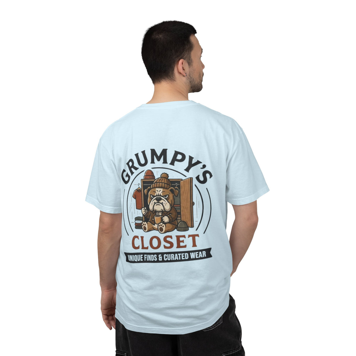 Grumpy’s Closet Bulldog Logo T-Shirt | Garment-Dyed Graphic Tee