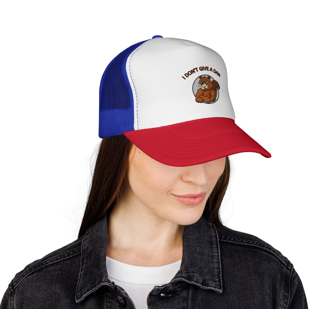 I Don’t Give a Dam Beaver Trucker Cap | Funny Animal Hat