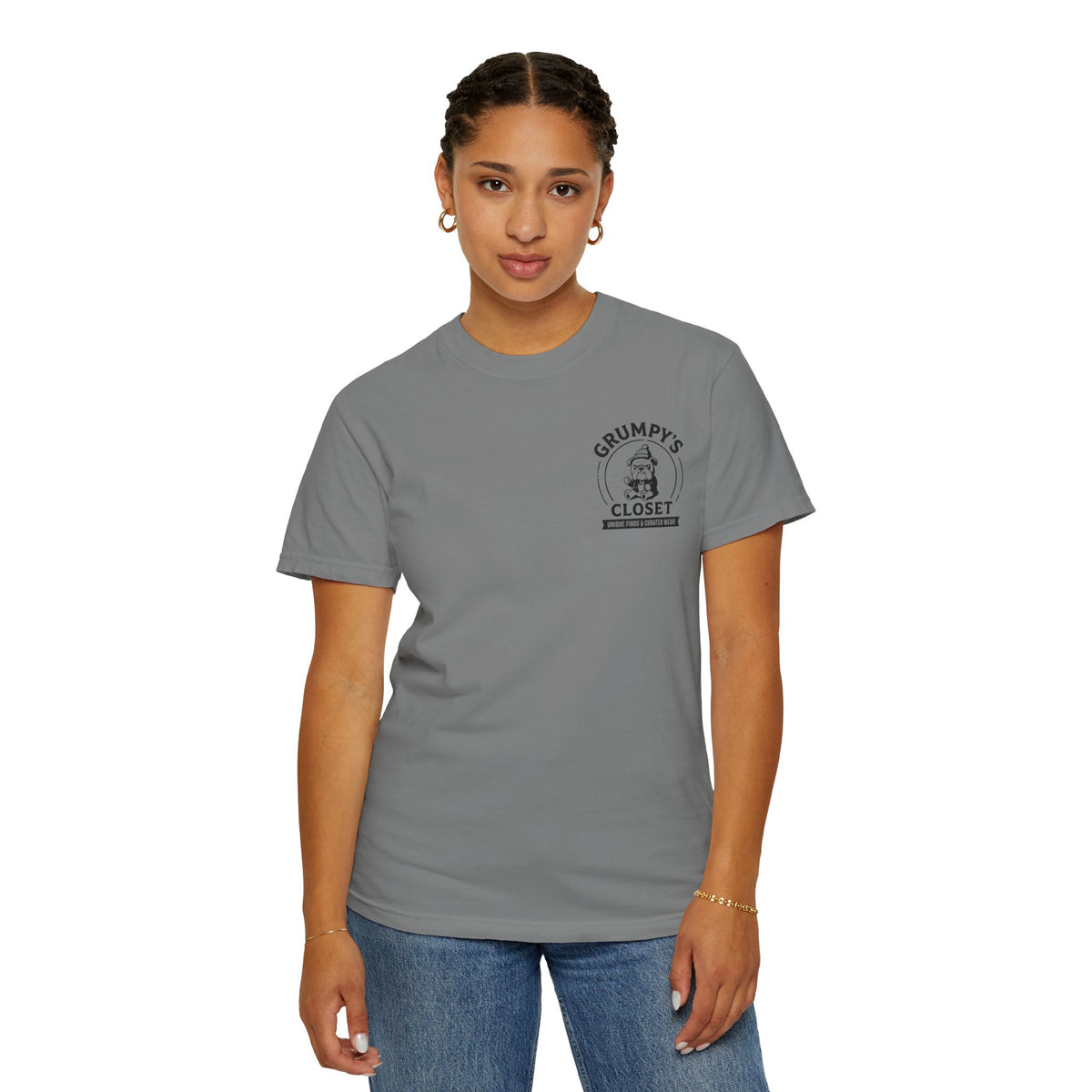 Grumpy’s Closet Bulldog Logo T-Shirt | Garment-Dyed Graphic Tee