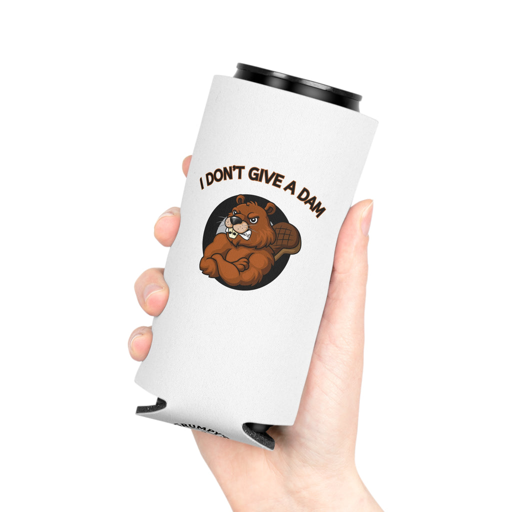 I Don't Give a Dam Beaver Can Cooler — Funny Outdoor Beverage Insulator