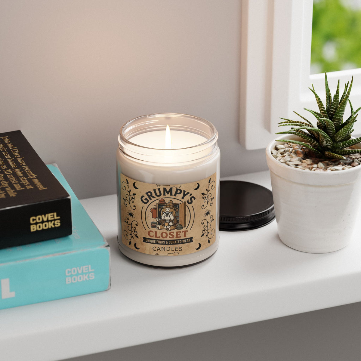 Grumpy's Closet Scented Soy Candle — 9oz Jar (Clean, Cozy Home Fragrance)