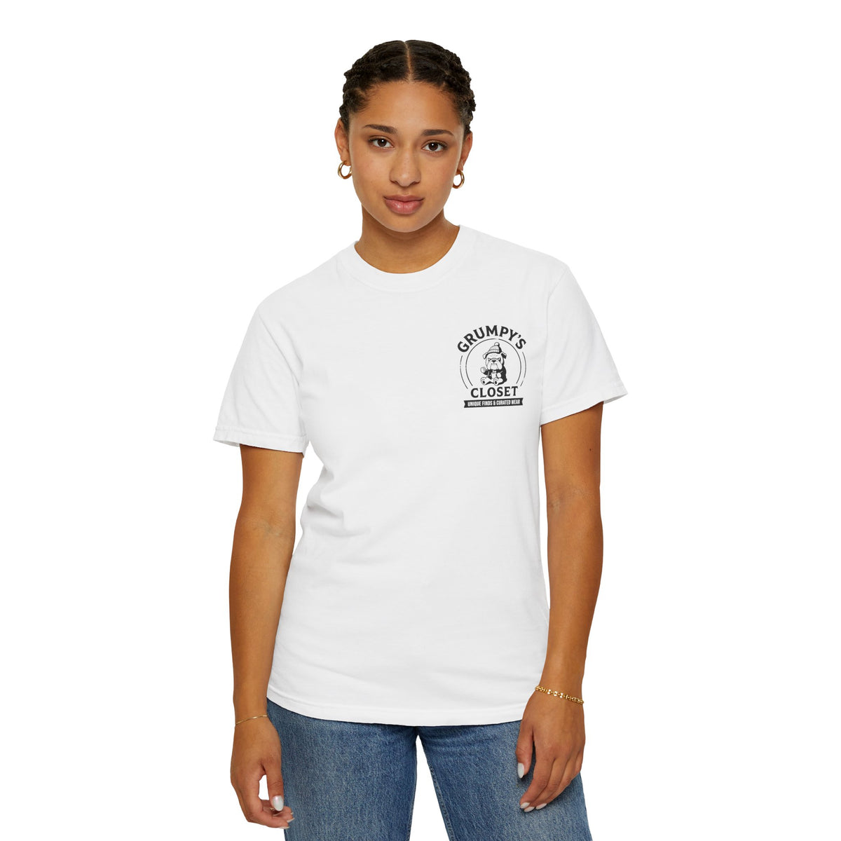 Grumpy’s Closet Bulldog Logo T-Shirt | Garment-Dyed Graphic Tee