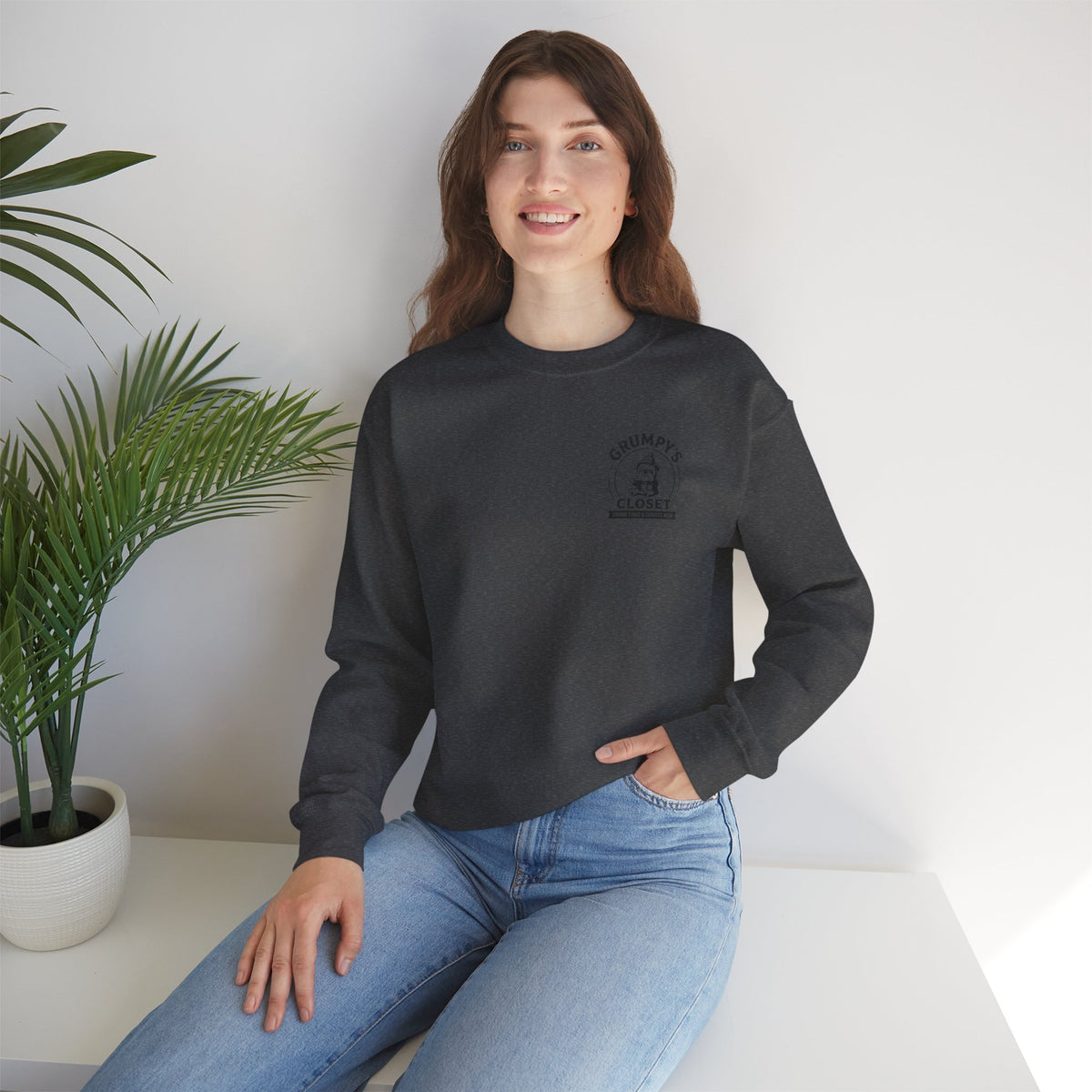 Grumpy’s Closet Crewneck Sweatshirt | Cozy Logo Pullover