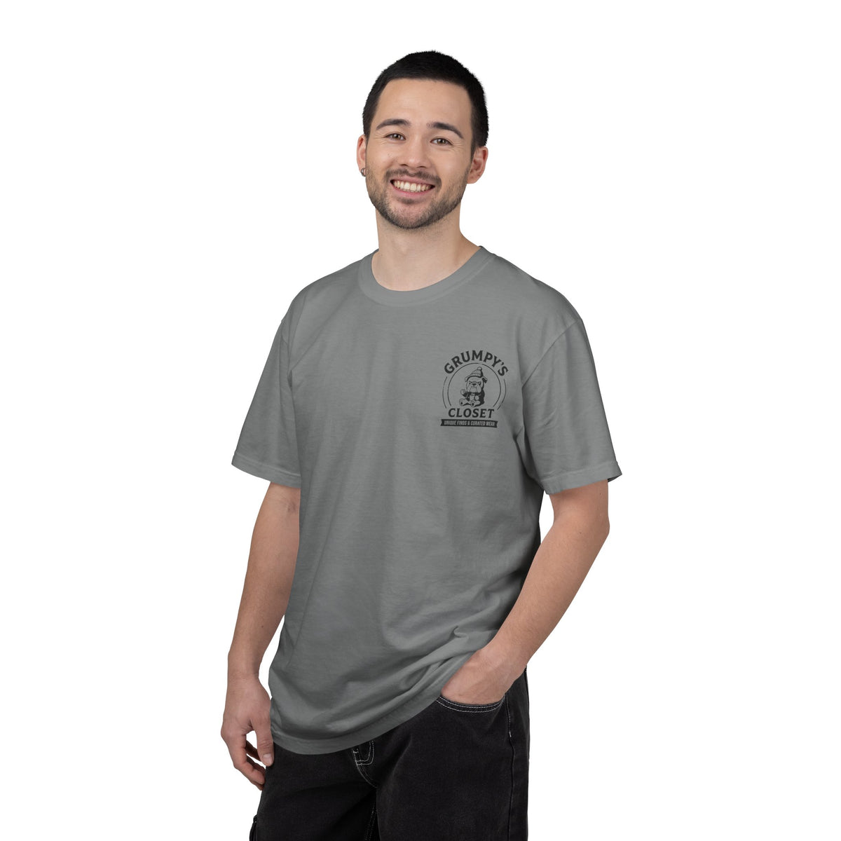 Grumpy’s Closet Bulldog Logo T-Shirt | Garment-Dyed Graphic Tee