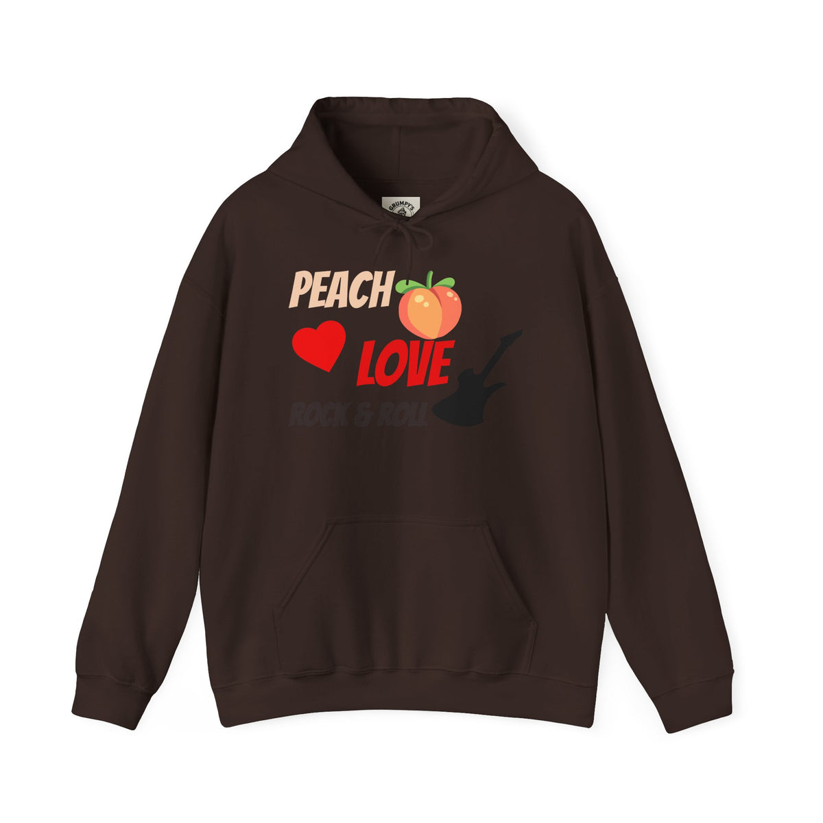 Peach Love Rock & Roll Hoodie | Original Front Logo
