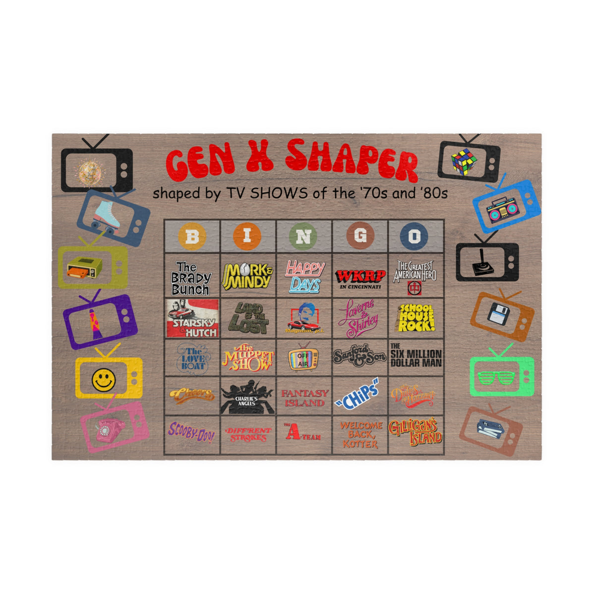 Gen X 70s & 80s TV Shows Puzzle | 1014-Piece Retro Jigsaw
