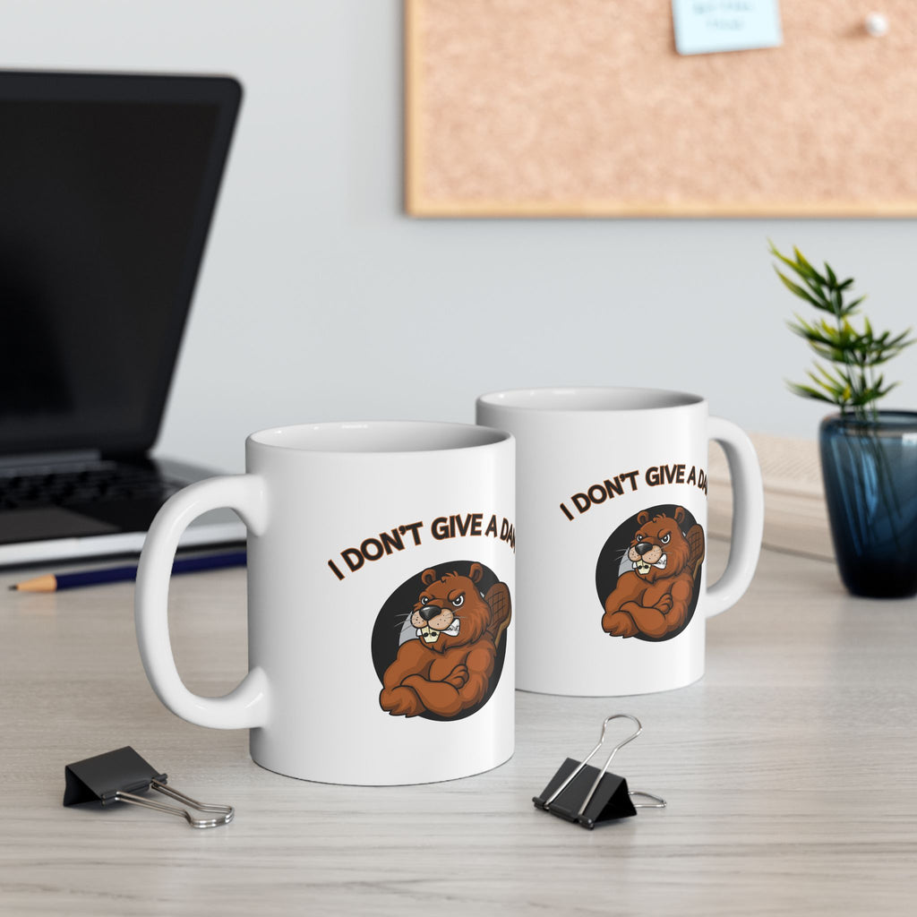 I Don’t Give a Dam Beaver Mug | Funny Attitude Ceramic Mug (11oz, 15oz)