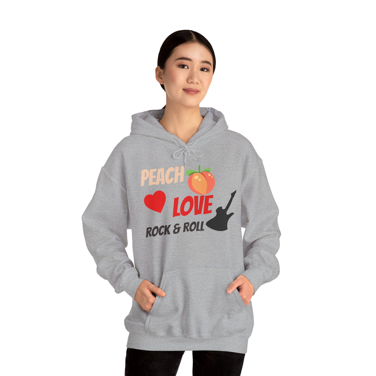 Peach Love Rock & Roll Hoodie | Original Front Logo