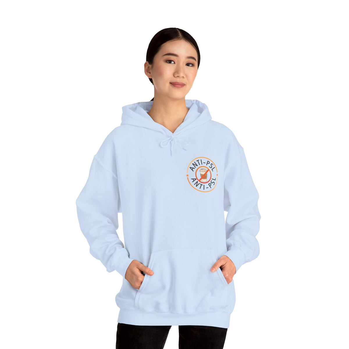 Anti Pumpkin Spice Hoodie, Funny Marked Safe Fall Pullover, Sarcastic Anti PSL Sweatshirt, Gildan 18500 Autumn Holiday Outerwear