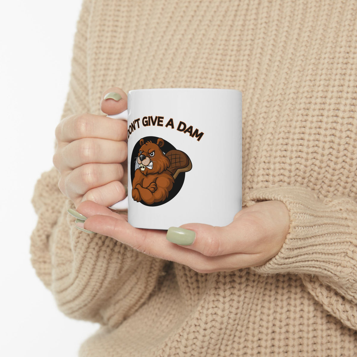 I Don’t Give a Dam Beaver Mug | Funny Attitude Ceramic Mug (11oz, 15oz)