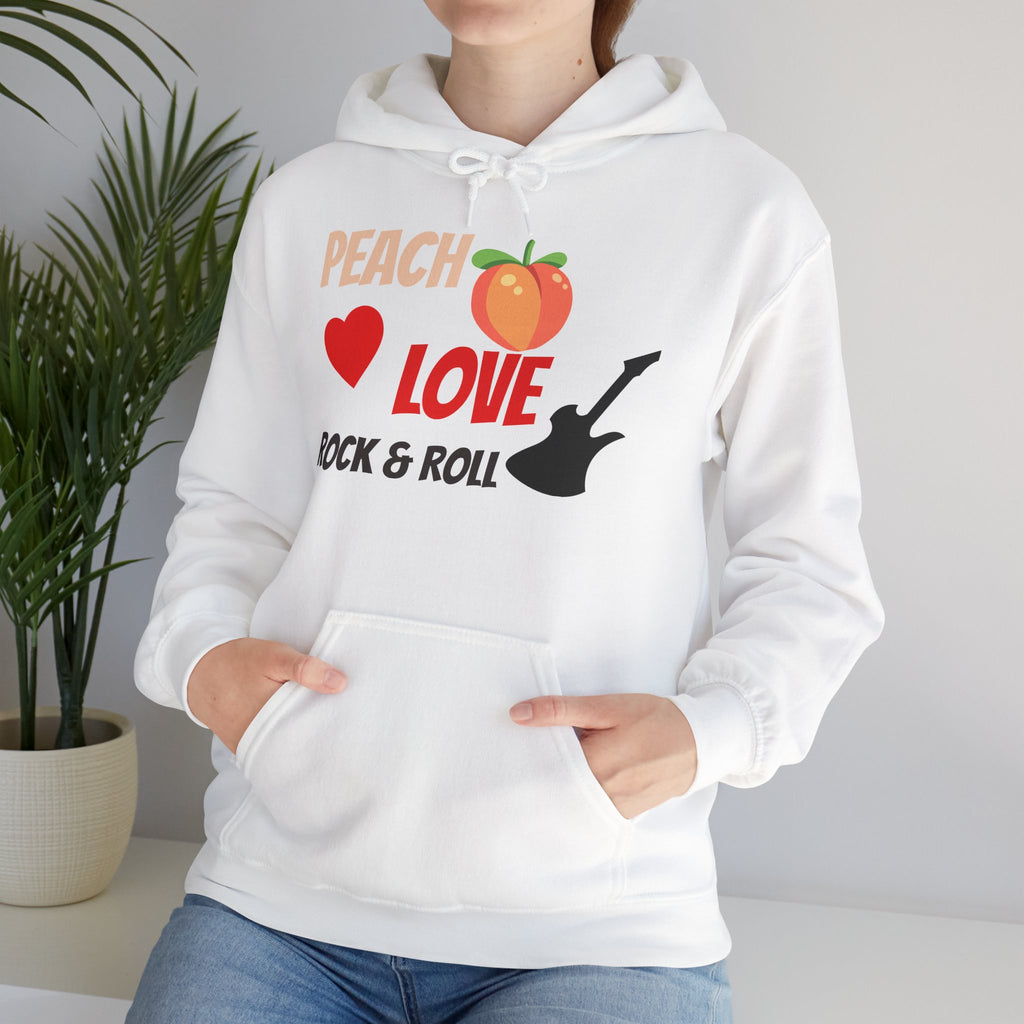 Peach Love Rock & Roll Hoodie | Original Front Logo