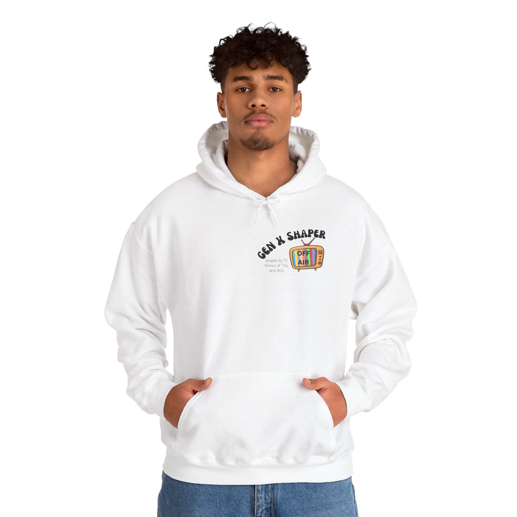 Gen X 70s & 80s TV Shows Bingo Hoodie | Retro Nostalgia Sweatshirt