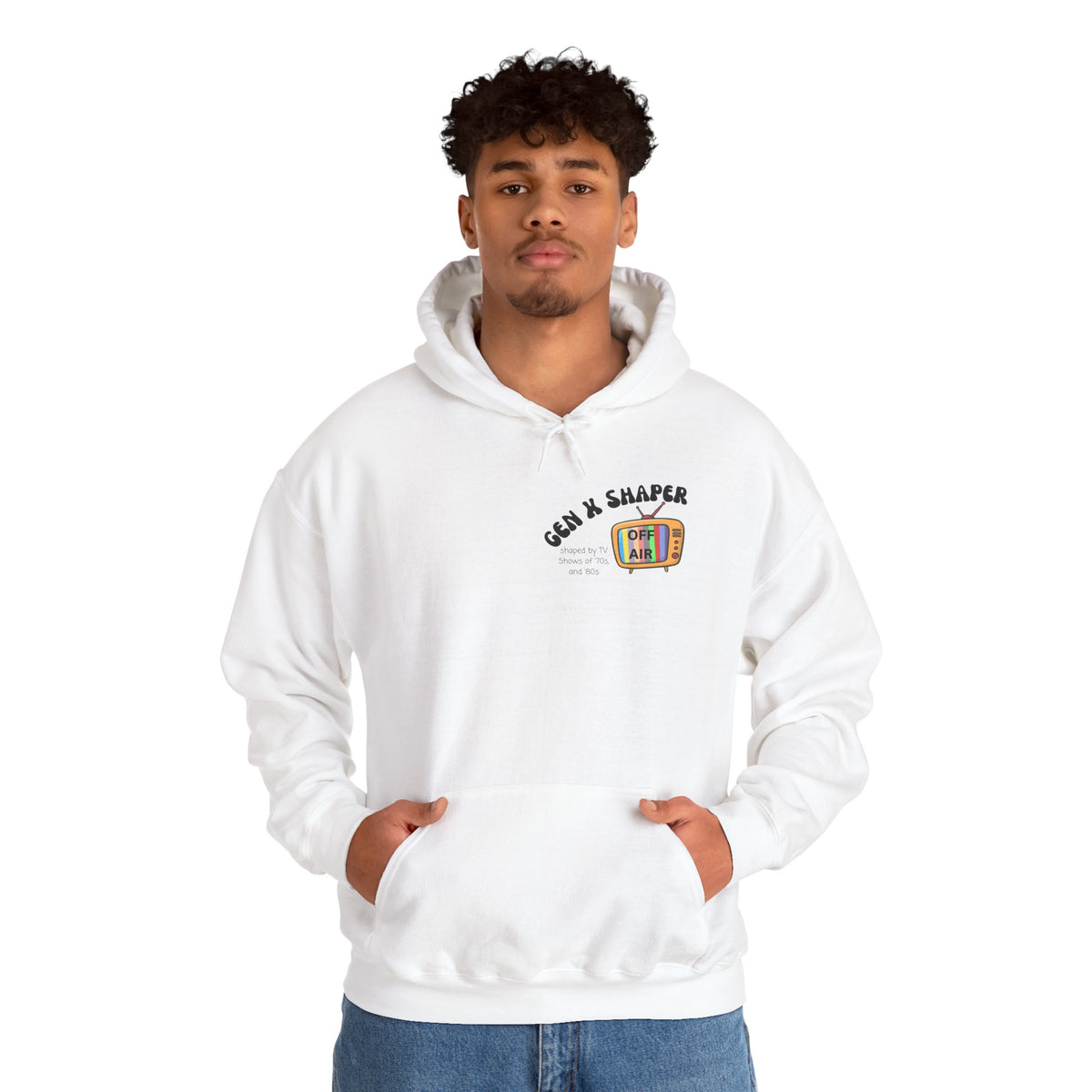 Gen X 70s & 80s TV Shows Bingo Hoodie | Retro Nostalgia Sweatshirt