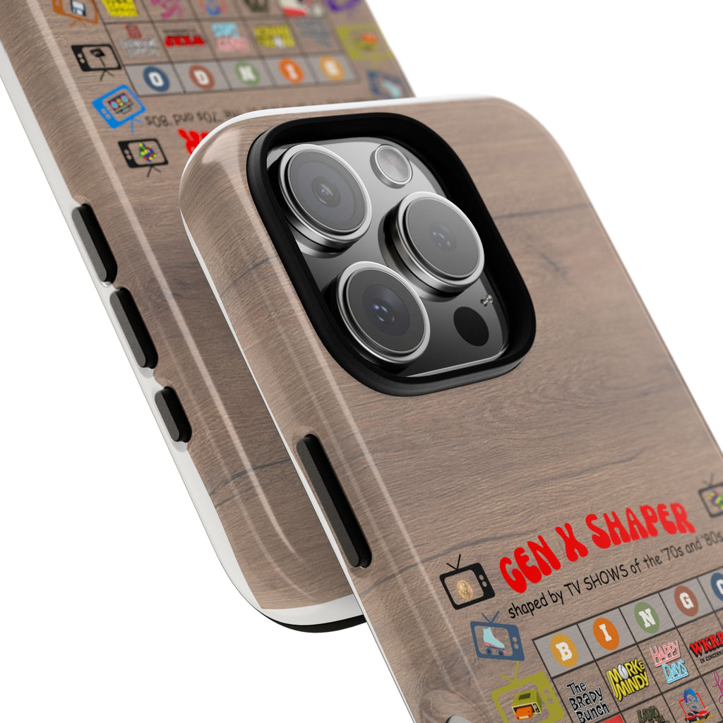Gen X 70s & 80s TV Shows Bingo iPhone Case | Retro Tough Cover
