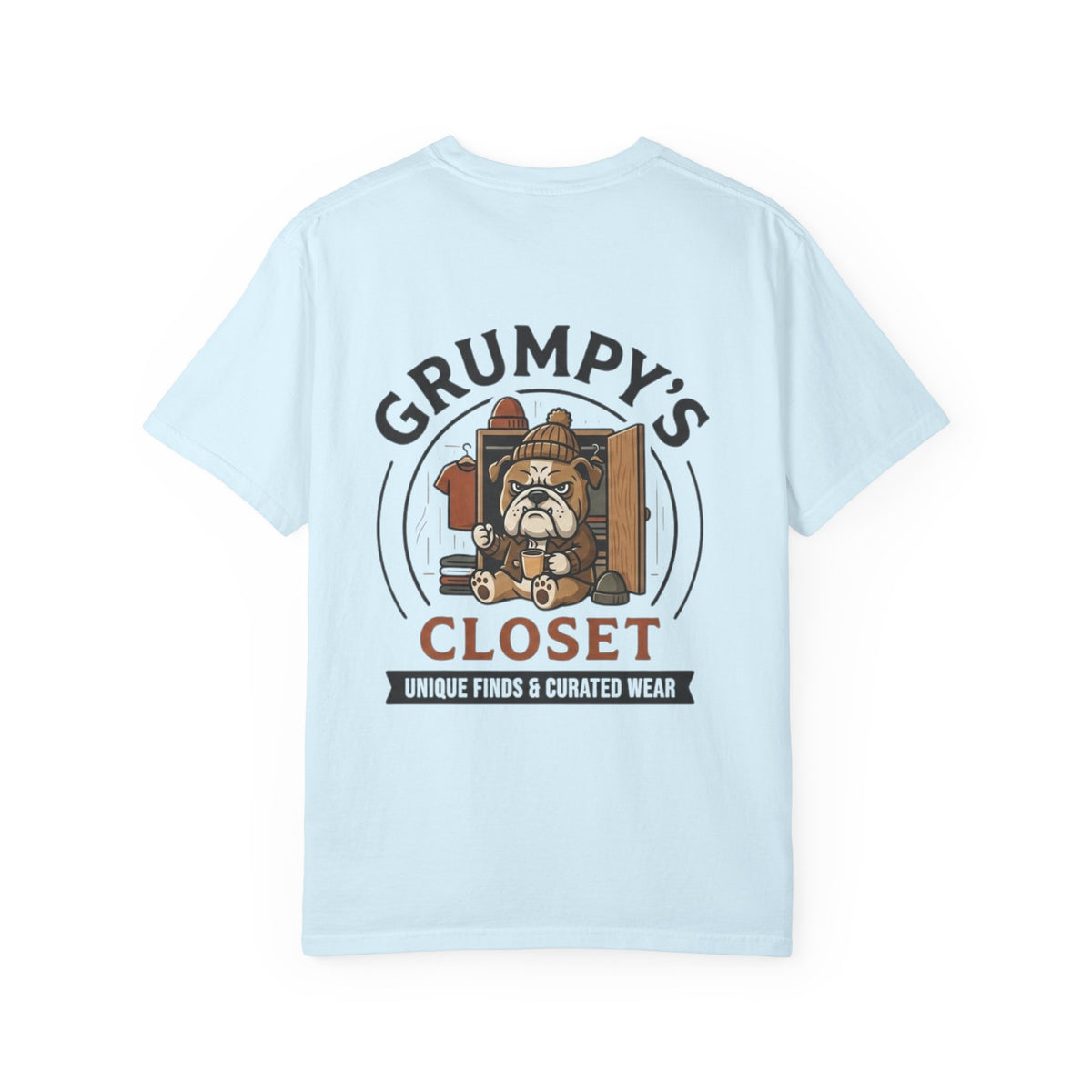 Grumpy’s Closet Bulldog Logo T-Shirt | Garment-Dyed Graphic Tee