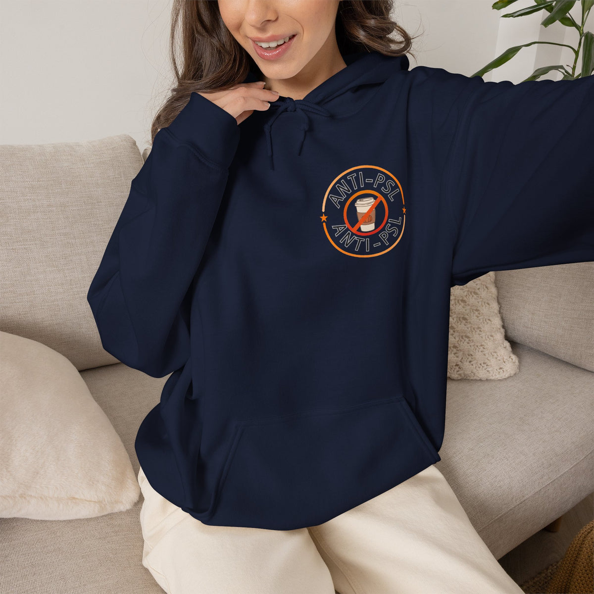 Anti Pumpkin Spice Hoodie, Funny Marked Safe Fall Pullover, Sarcastic Anti PSL Sweatshirt, Gildan 18500 Autumn Holiday Outerwear