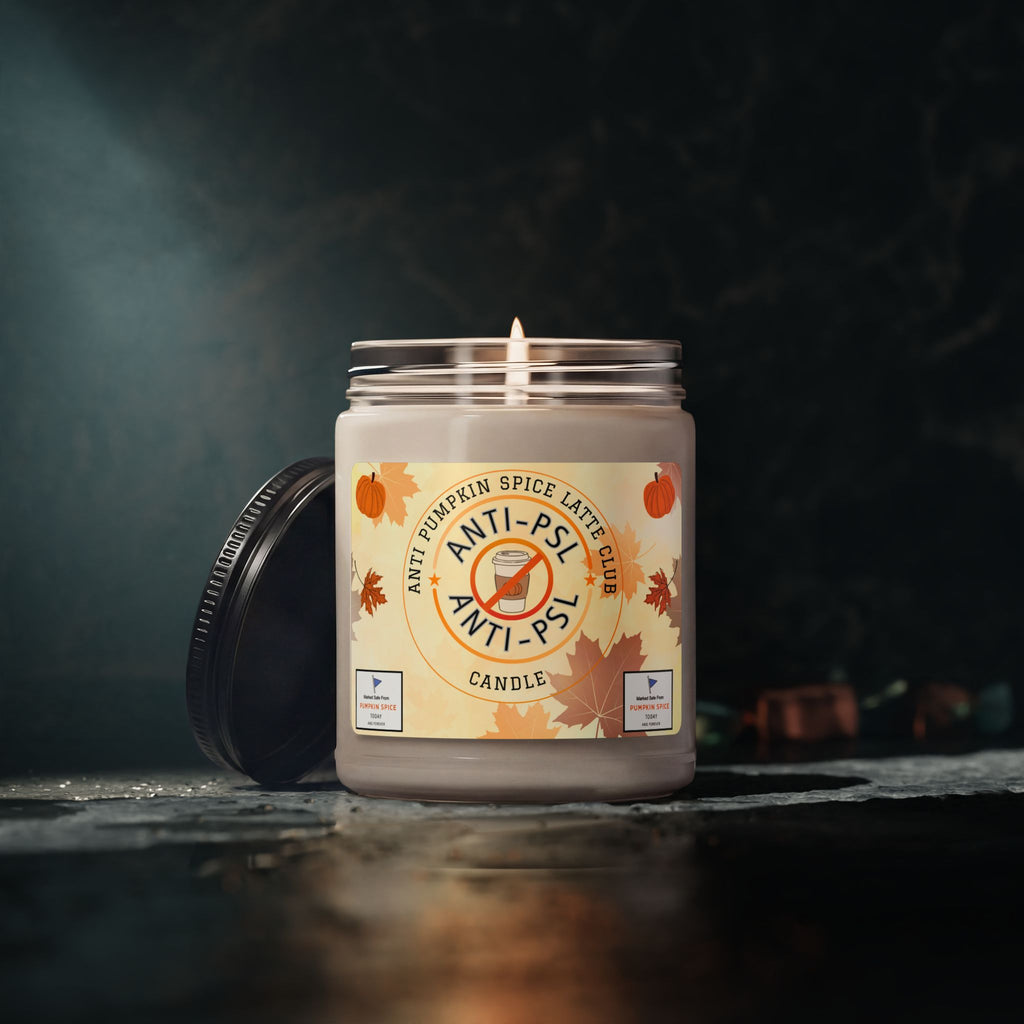 Anti Pumpkin Spice Soy Candle, Funny Marked Safe Fall Soy Jar, Coffee Shop Scent, Sarcastic Autumn Workspace Decor Unique Holiday Gift