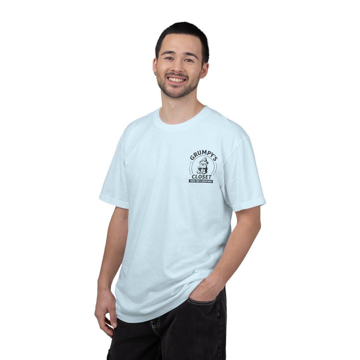 Grumpy’s Closet Bulldog Logo T-Shirt | Garment-Dyed Graphic Tee
