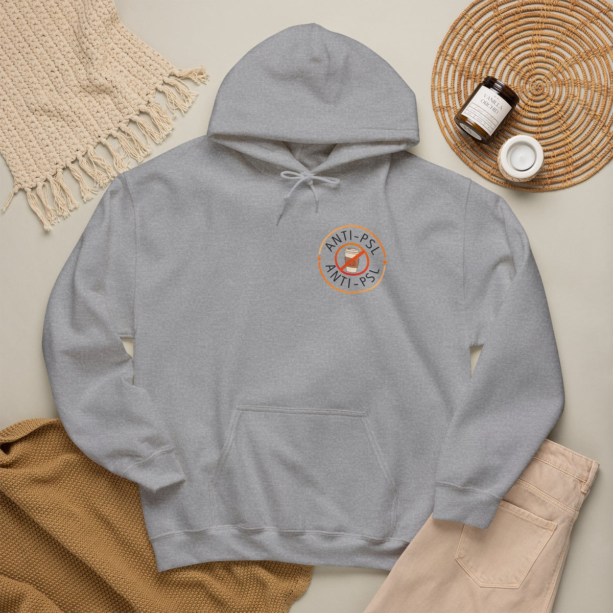 Anti Pumpkin Spice Hoodie, Funny Marked Safe Fall Pullover, Sarcastic Anti PSL Sweatshirt, Gildan 18500 Autumn Holiday Outerwear