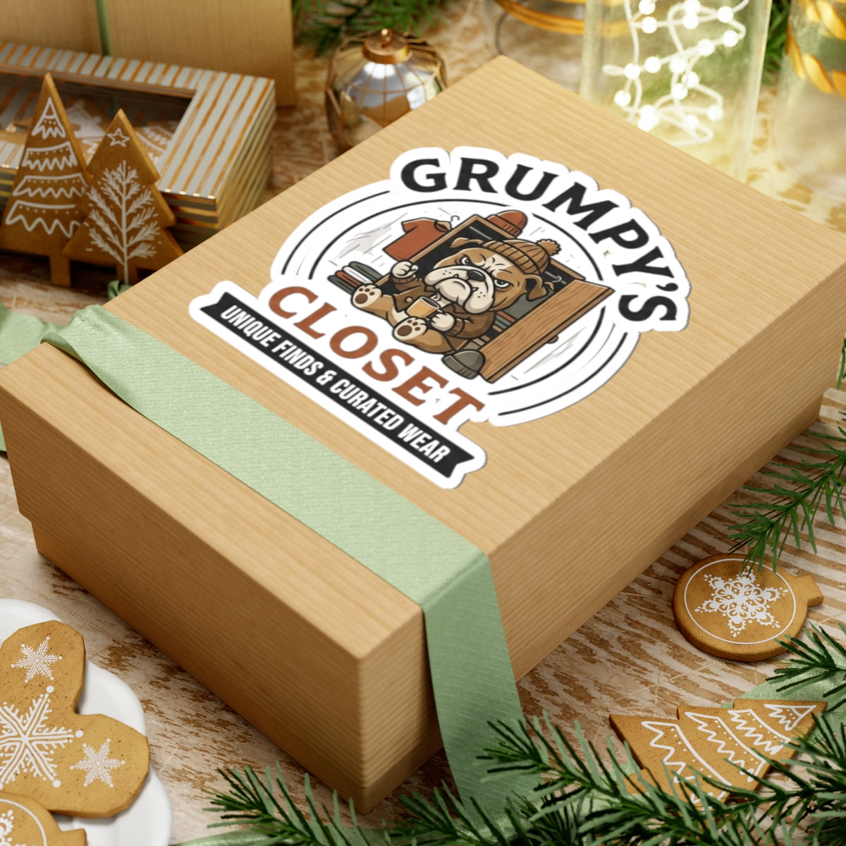 Grumpy's Closet Logo Stickers — Kiss-Cut Branded Decals