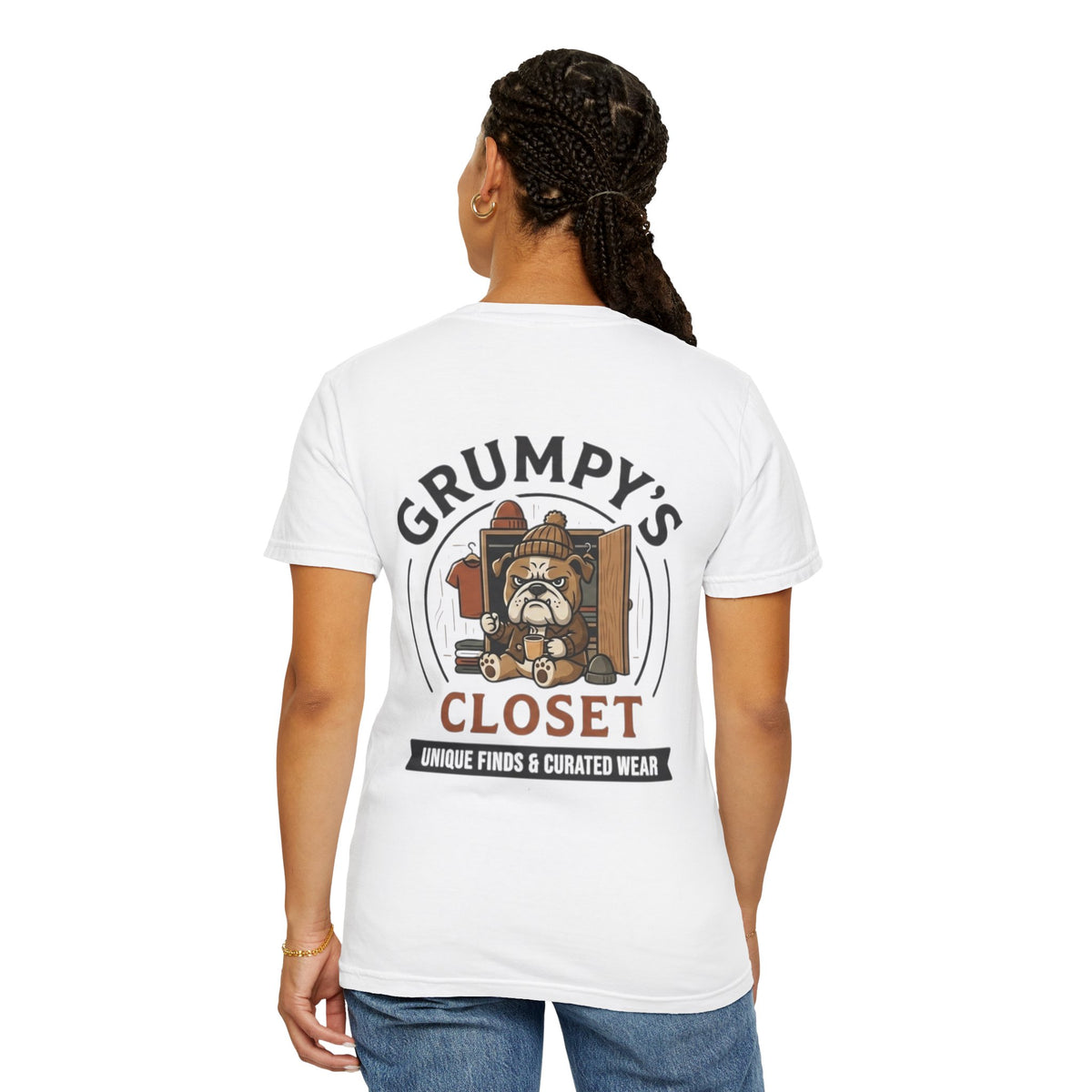 Grumpy’s Closet Bulldog Logo T-Shirt | Garment-Dyed Graphic Tee