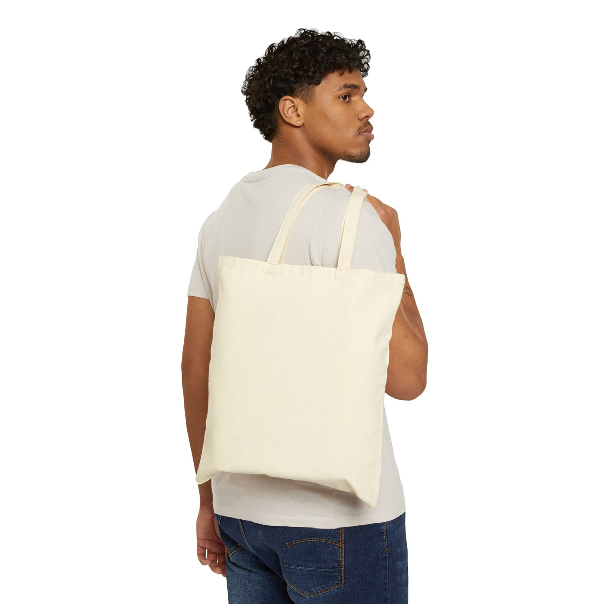 Peach Love Rock & Roll Tote Bag | Cotton Canvas