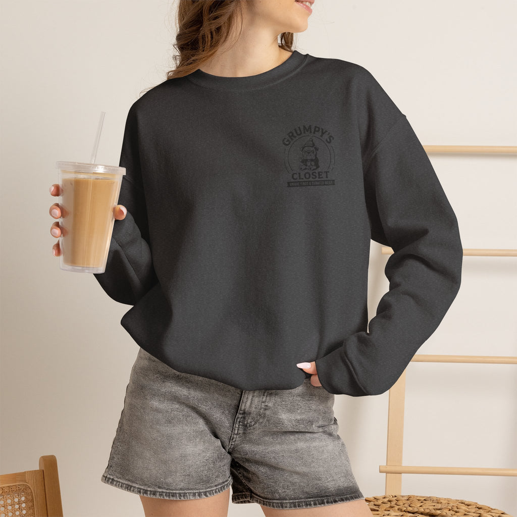 Grumpy’s Closet Crewneck Sweatshirt | Cozy Logo Pullover