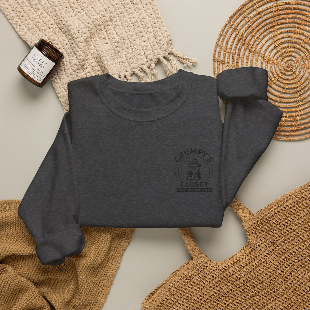 Grumpy’s Closet Crewneck Sweatshirt | Cozy Logo Pullover