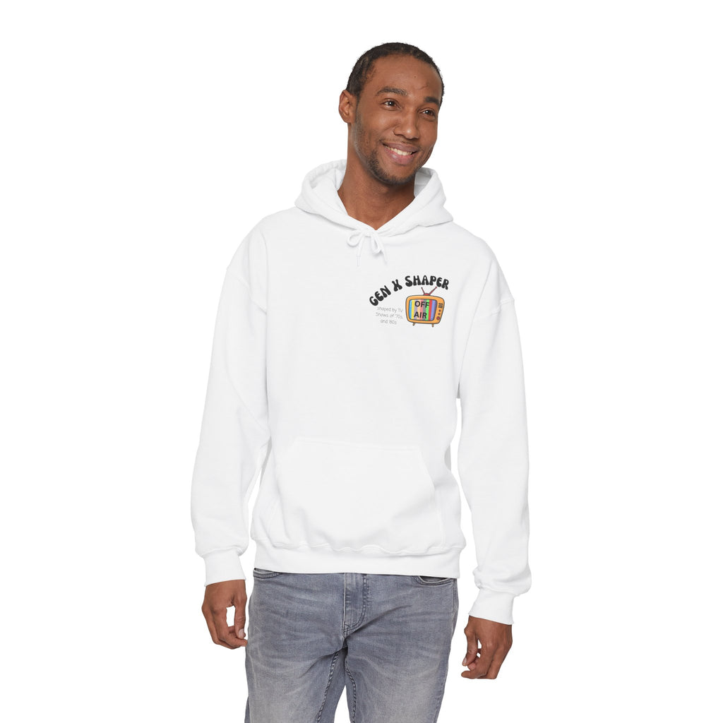 Gen X 70s & 80s TV Shows Bingo Hoodie | Retro Nostalgia Sweatshirt