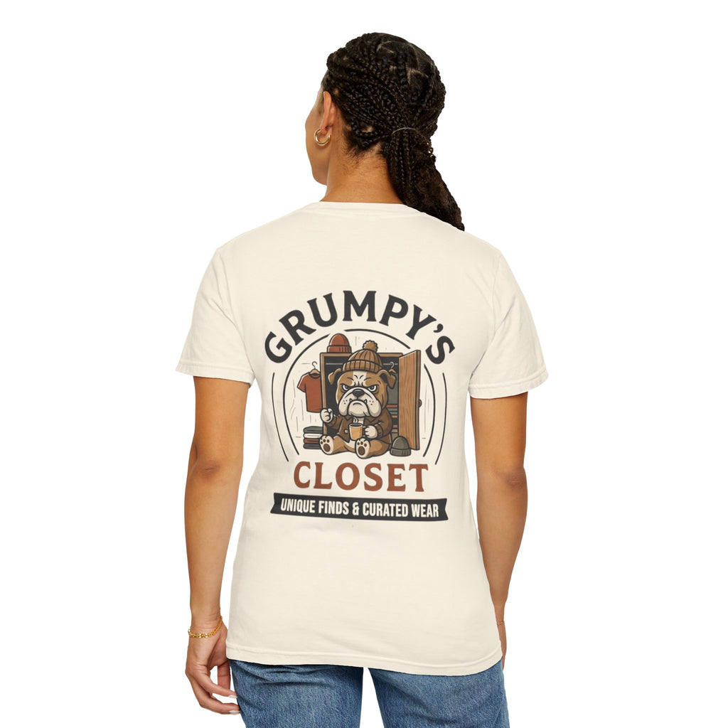 Grumpy’s Closet Bulldog Logo T-Shirt | Garment-Dyed Graphic Tee