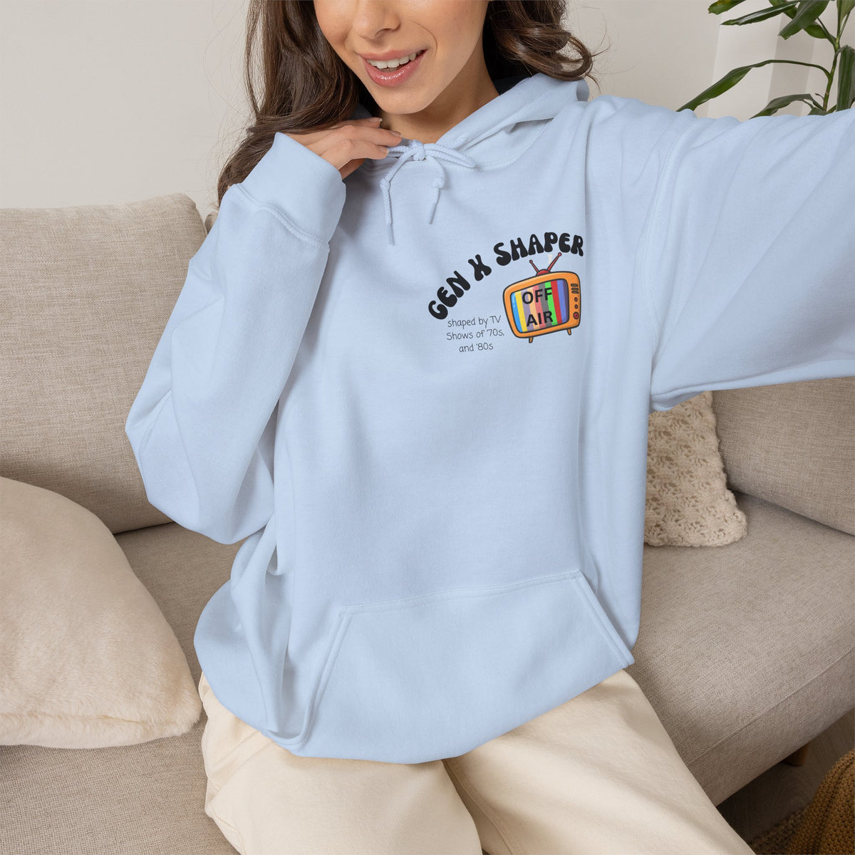 Gen X 70s & 80s TV Shows Bingo Hoodie | Retro Nostalgia Sweatshirt