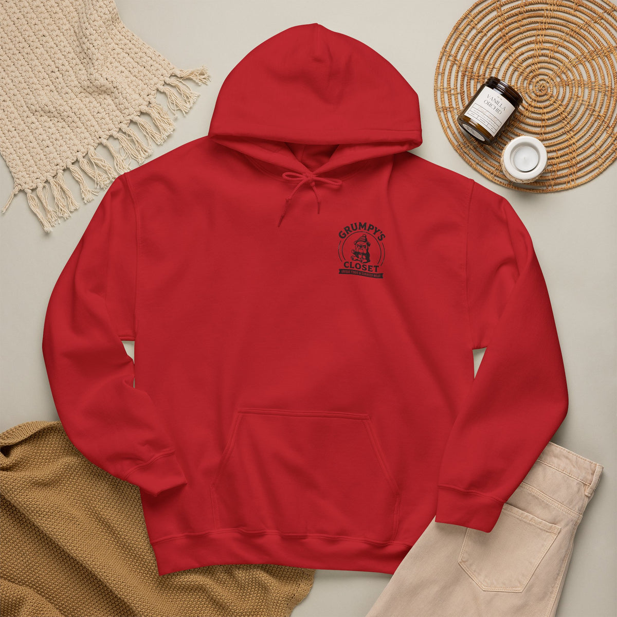 Grumpy's Closet Logo Hoodie | Unisex Graphic Pullover