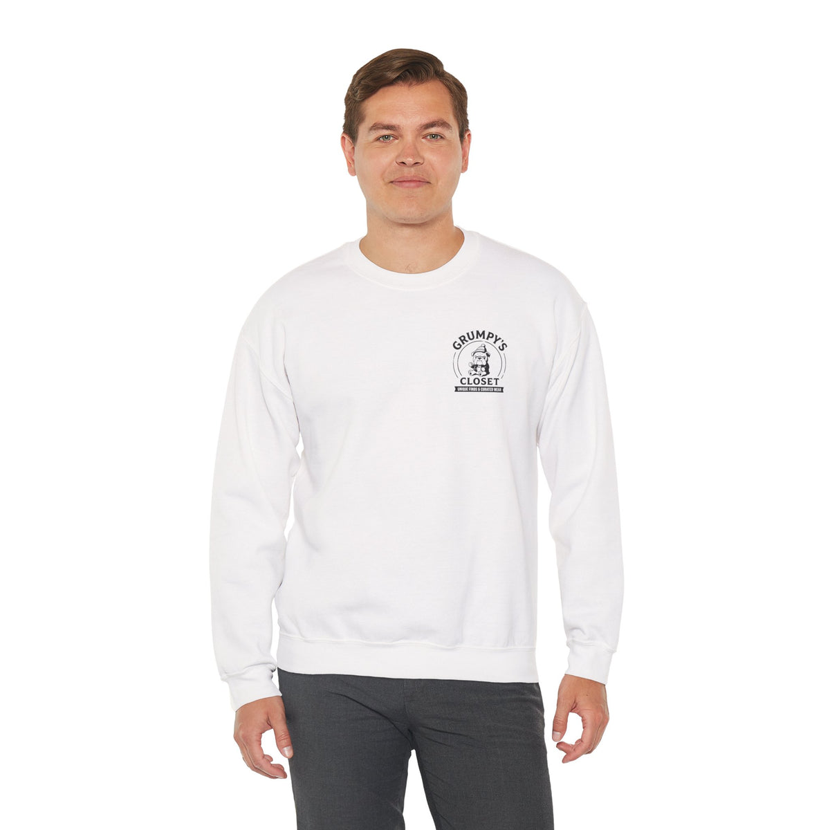 Grumpy’s Closet Crewneck Sweatshirt | Cozy Logo Pullover