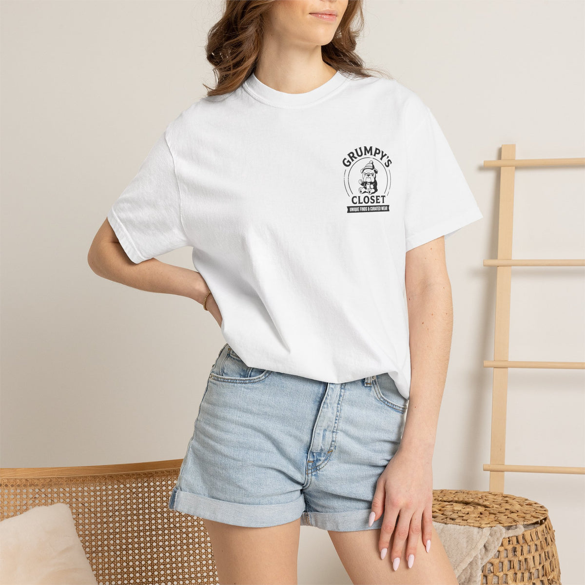 Grumpy’s Closet Bulldog Logo T-Shirt | Garment-Dyed Graphic Tee