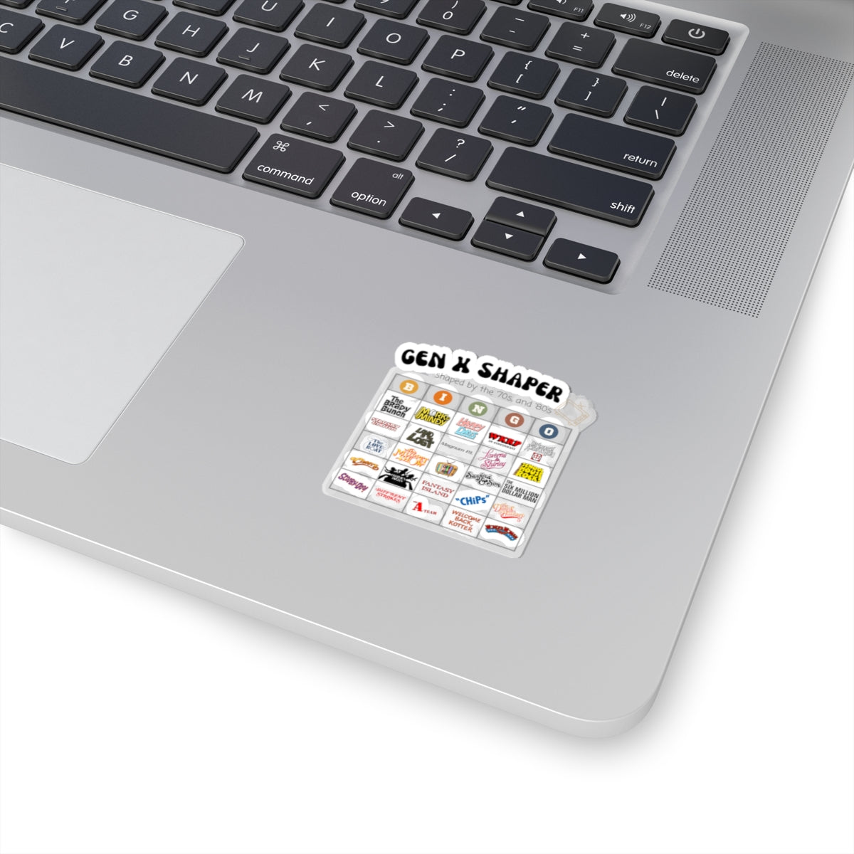 Gen X 70s & 80s TV Shows Bingo Stickers | Retro Nostalgia Decal