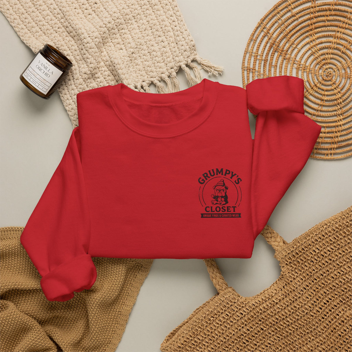Grumpy’s Closet Crewneck Sweatshirt | Cozy Logo Pullover