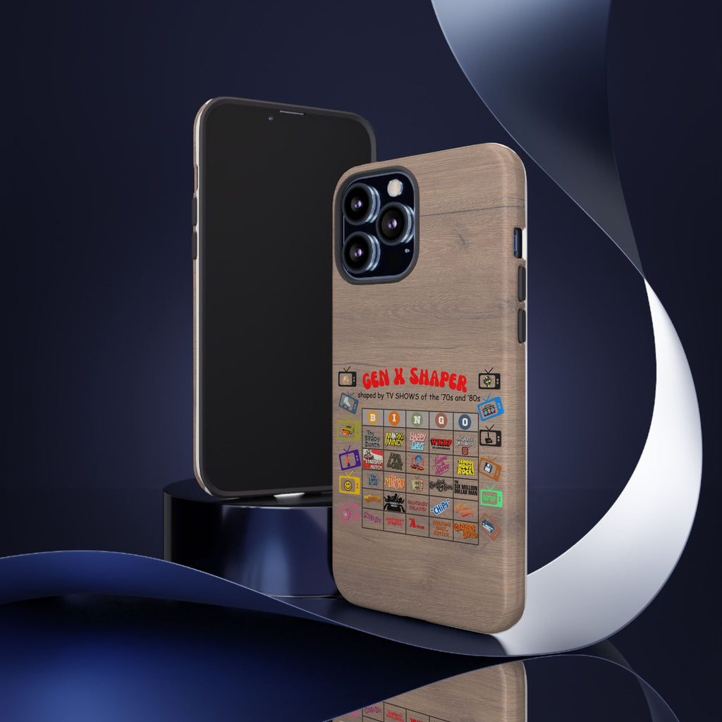Gen X 70s & 80s TV Shows Bingo iPhone Case | Retro Tough Cover