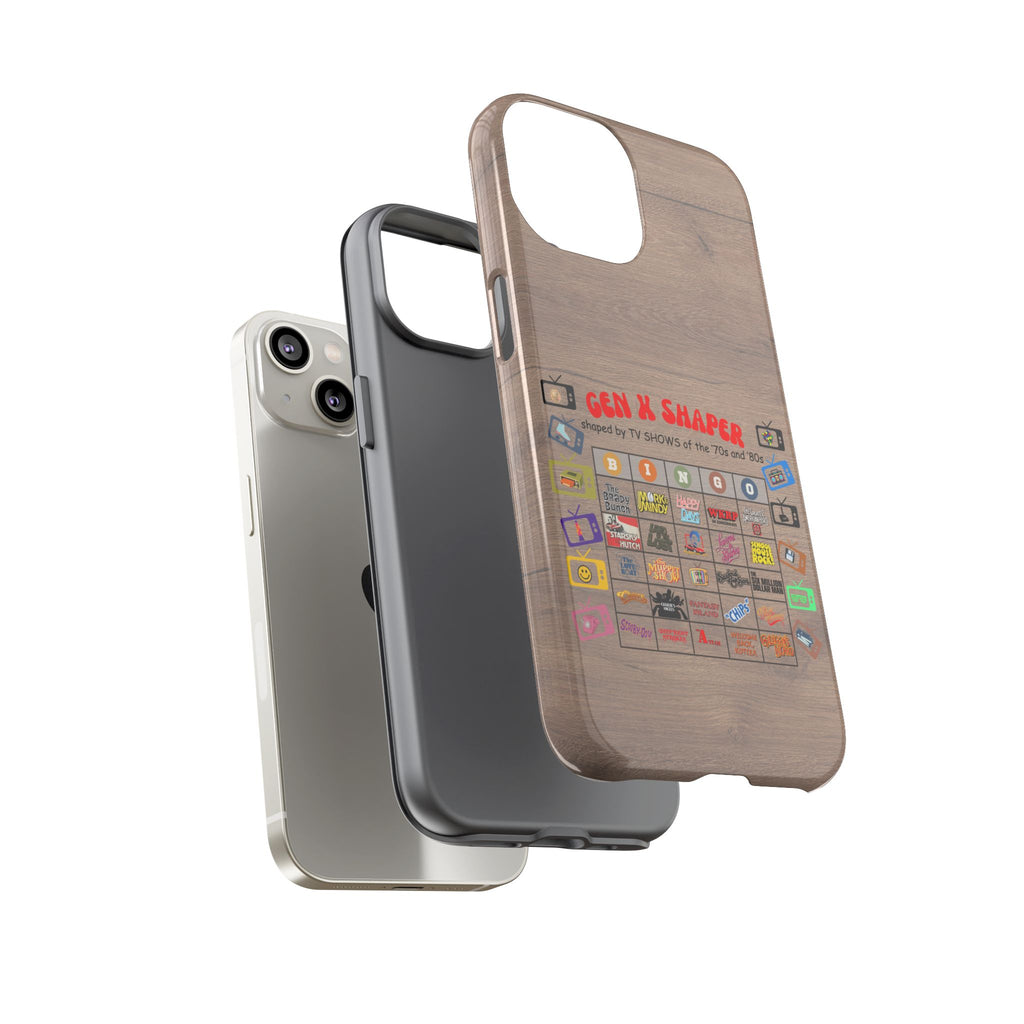 Gen X 70s & 80s TV Shows Bingo iPhone Case | Retro Tough Cover