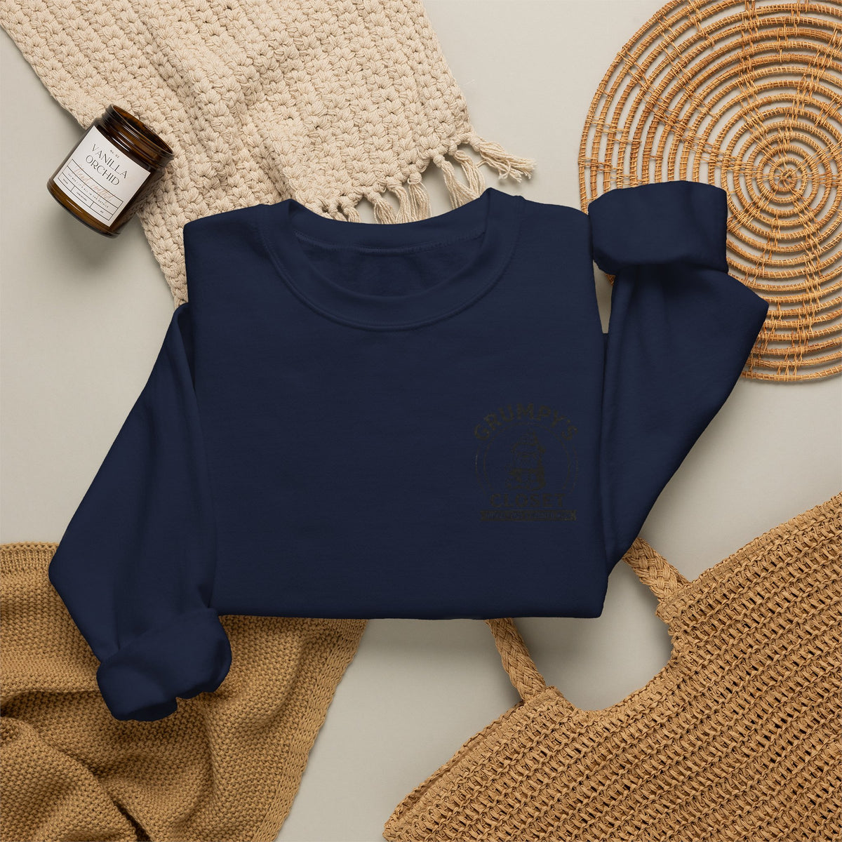 Grumpy’s Closet Crewneck Sweatshirt | Cozy Logo Pullover