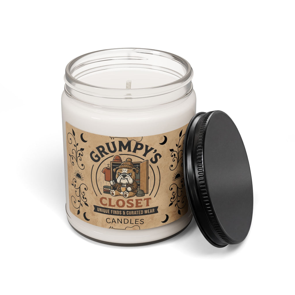 Grumpy's Closet Scented Soy Candle — 9oz Jar (Clean, Cozy Home Fragrance)