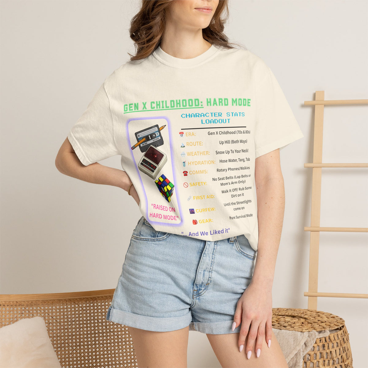 Gen X Childhood Hard Mode T-Shirt | Comfort Colors
