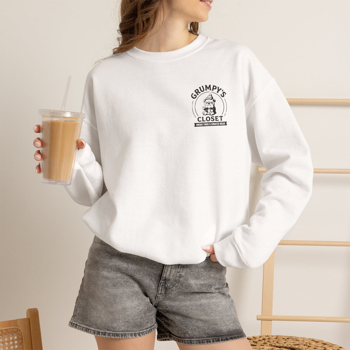 Grumpy’s Closet Crewneck Sweatshirt | Cozy Logo Pullover