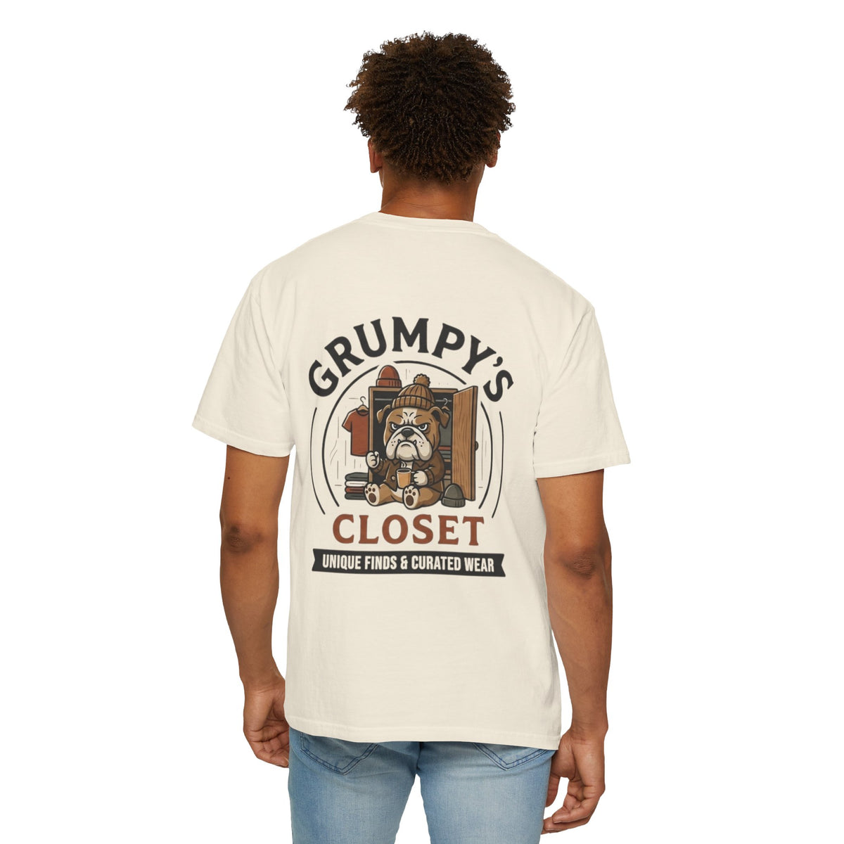 Grumpy’s Closet Bulldog Logo T-Shirt | Garment-Dyed Graphic Tee